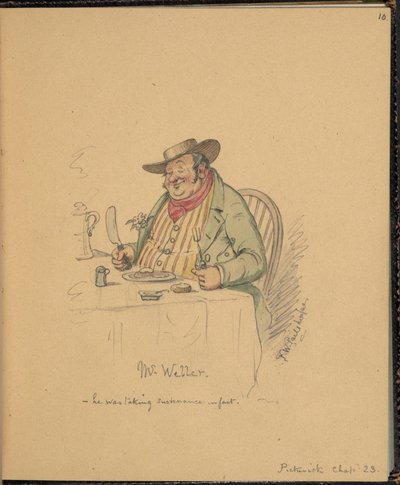 Scène uit Pickwick Papers, Mr Weller, uit een 