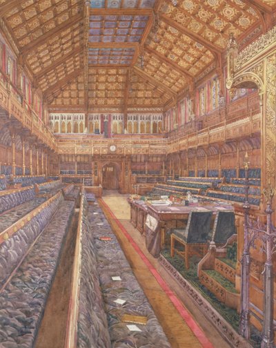 Interieur van het Lagerhuis, juni 1897 door Frederick Walter Lee