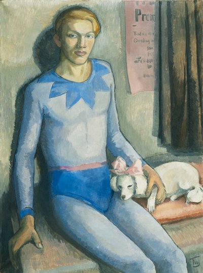Een Harlekijn met zijn Hond door Frederick Wilhelm Jacobsen