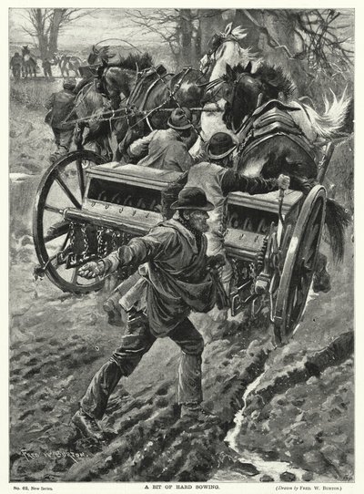 Een Stukje Hard Zaaien door Frederick William (after) Burton
