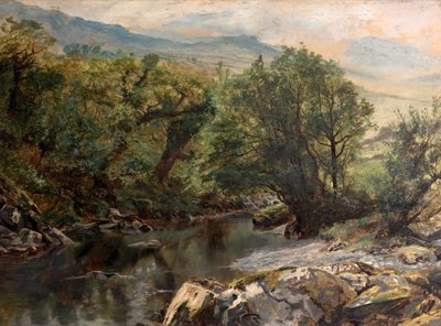 Zwembad in Colwyn, Noord-Wales door Frederick William Hayes