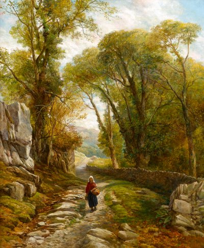 Een boswandeling, 1872 door Frederick William Hulme