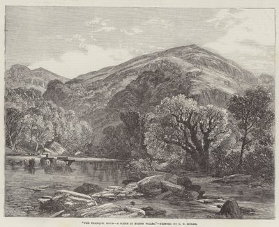 Het rustige uur, een scène in Noord-Wales door Frederick William Hulme