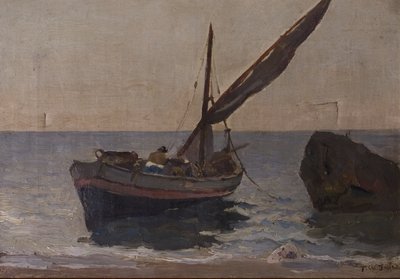 Boten aan de kust door Frederick William Jackson