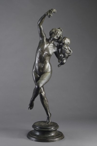 Bacchante en jonge faun door Frederick William MacMonnies