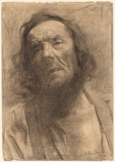 Hoofd van een man, 1884 door Frederick William MacMonnies
