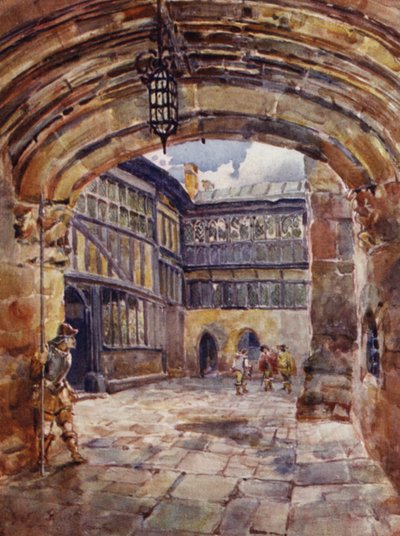 Binnenplaats, St Marys Hall, Coventry door Frederick William Newton Whitehead