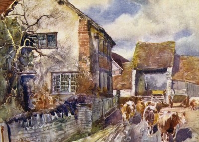 Mary Ardens Cottage, Wilmcote door Frederick William Newton Whitehead