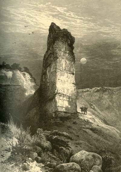 Monument Rock, Echo Canyon, 1874 door Frederick William Quartley