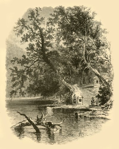 Noordtak van de Susquehanna bij Hunlocks, 1874 door Frederick William Quartley