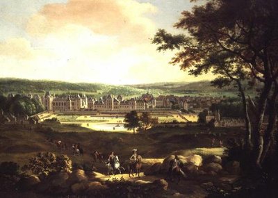 Jachtpartij van de hertog van Orléans in Fontainebleau door Frederick de Moucheron