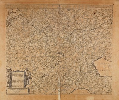 Centraal-Noord-Europa en Noord-Italië, kaart door Frederik de Wit, Amsterdam, kopergravure door Frederick de Wit