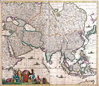 Kaart van Azië door Frederick de Wit