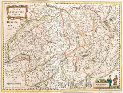Kaart van Zwitserland door Frederick de Wit