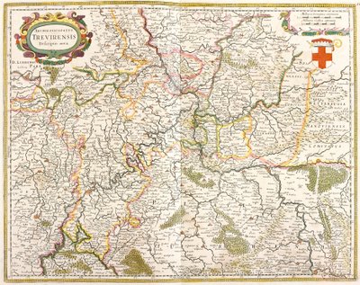 Kaart van het Aartsbisdom Trier (Duitsland) door Frederick de Wit