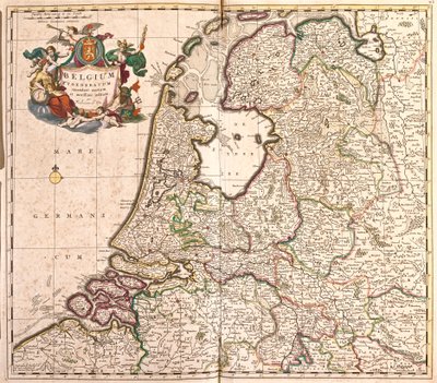 Kaart van de Belgische Federatie (België) door Frederick de Wit