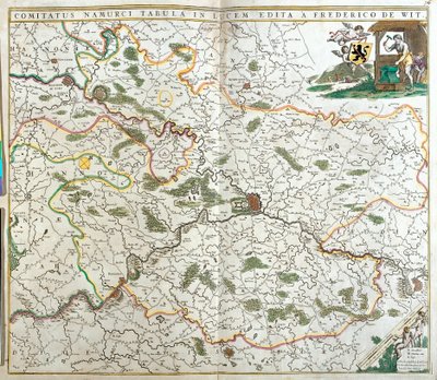 Kaart van het graafschap Namen (België) door Frederick de Wit