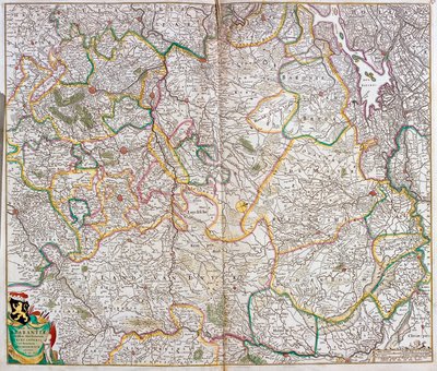 Kaart van het Hertogdom Brabant (België, Nederland) door Frederick de Wit