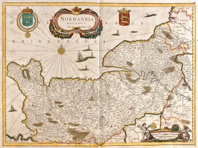 Kaart van het hertogdom Normandië (Frankrijk) door Frederick de Wit