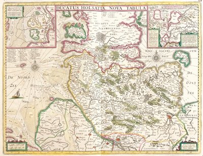 Kaart van het Hertogdom Holstein (Duitsland) door Frederick de Wit