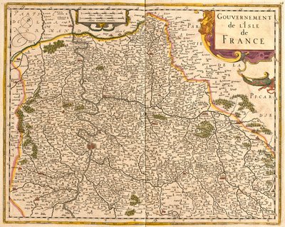 Kaart van Île-de-France (Frankrijk) door Frederick de Wit