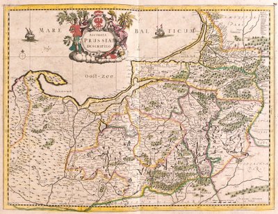 Kaart van het Koninkrijk Pruisen (Duitsland) door Frederick de Wit