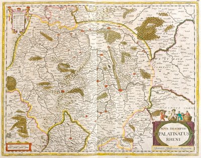 Kaart van de Palts-Rijnland (Duitsland) door Frederick de Wit