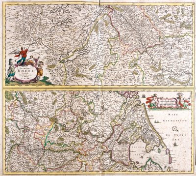 Kaart van de Rijnland (Duitsland) door Frederick de Wit