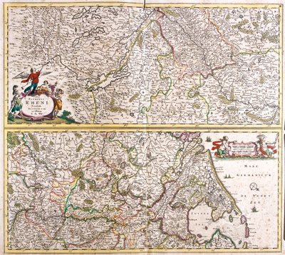 De loop van de Rijn door Frederick de Wit