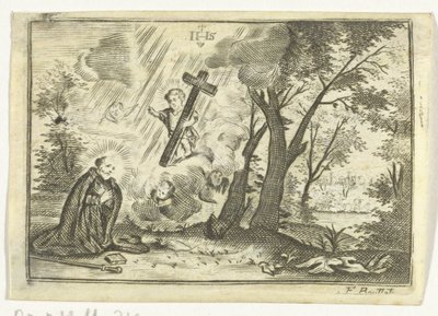 Heilige met visioen van Christus door Frederik Bouttats (I)