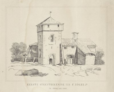 Een boerenhofstede door Frederik Böger