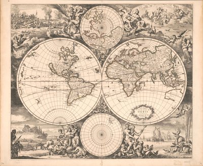 Nova totius terrarum orbis tabula door Frederik de Wit