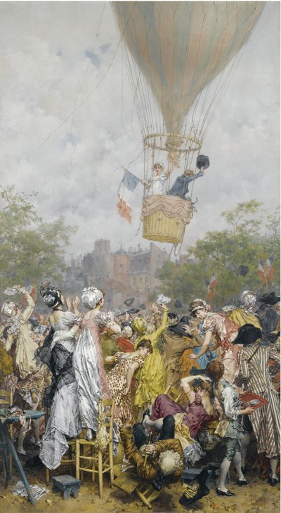 Ballonopstijging door Frederik Hendrik Kaemmerer