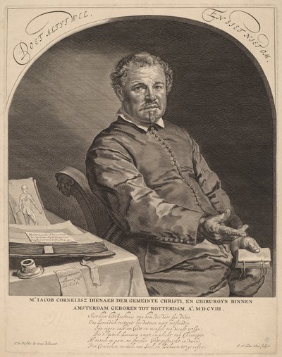 Jacob Cornelius door Frederik Hendrik van den Hove after Cornelis Visscher