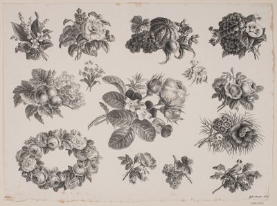 Bloemenmotieven door Frederik Schepelern