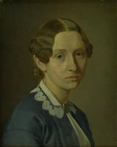 Thomasine Ludvigne Vermehren, geboren Grüner, vrouw van de kunstenaar door Frederik Vermehren