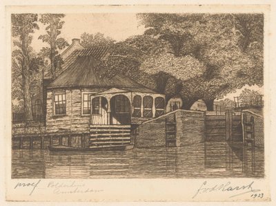 Polderhuis door Frederik van der Harst (signed by artist)