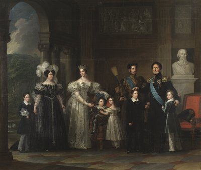 Famille Bernadotte: Oscar I, Desiree Clary, Josephine de Leuchtenberg, Charles XV, Oscar II, Charles XIV Jean, prins Gustave en prins door Fredric Westin