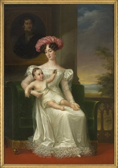 Portret van Josephine van Leuchtenberg (1807-1876), koningin van Zweden en Noorwegen door Fredric Westin