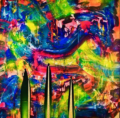 Levendige abstracte figuren door Fredrik Olsen