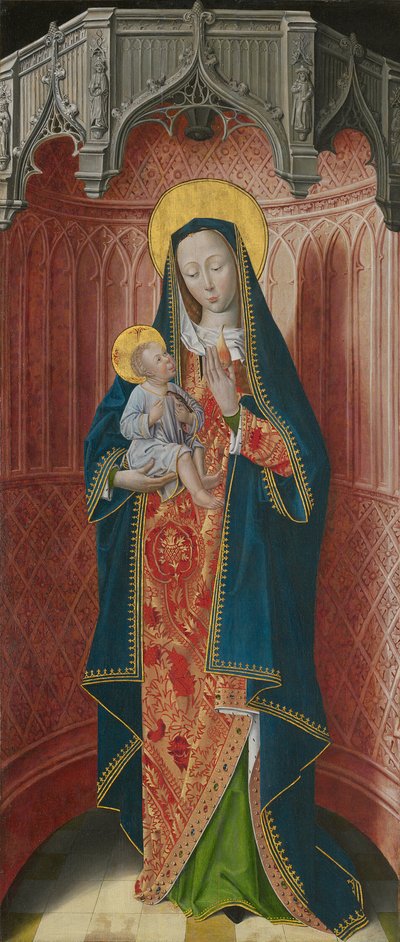 Panelen van het hoogaltaar van het Charterhuis van Saint-Honoré, Thuison-les-Abbeville: Maagd en kind door French