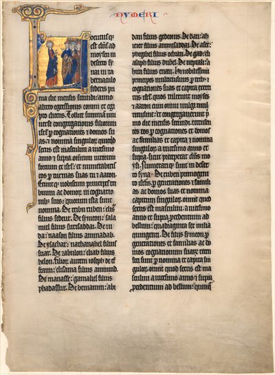 Mozes telt de kinderen van Israël door French 13th Century
