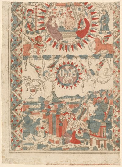 Sint Bonaventura aankomst en prediking in Lyon door French 15th Century