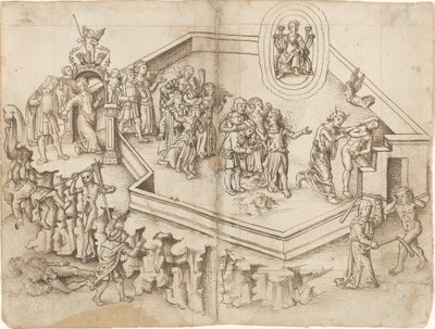 Allegorie van het Leven van een Geleerde in een Rijk Huishouden [fol. 3 verso / 4 recto] door French 16th Century