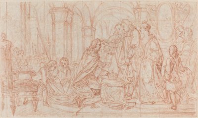 Ceremonie van wijding door French 18th Century