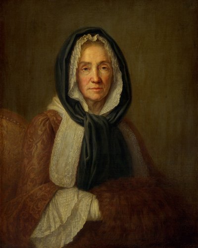 Oude Vrouw met een Muff door French 18th Century