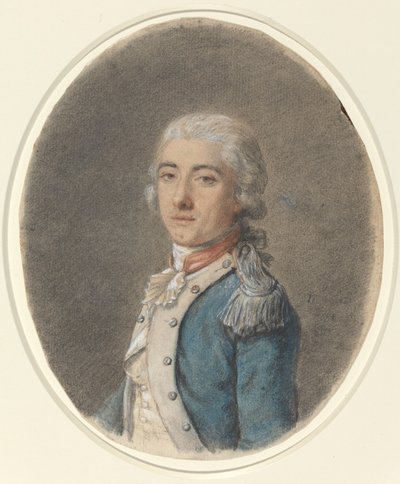 Portret van een Man in een Militair Uniform door French 18th Century