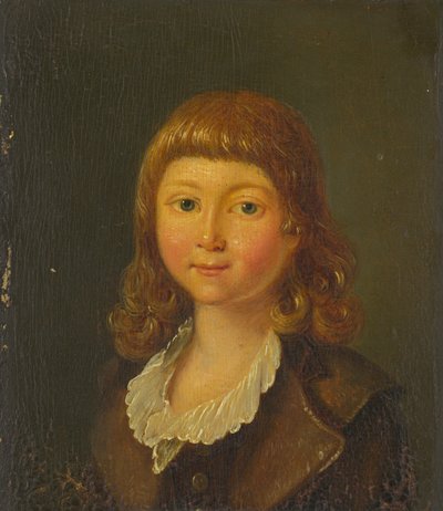 Portret van een jonge jongen door French 18th Century