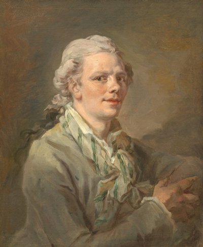 Portret van een jonge man door French 18th Century