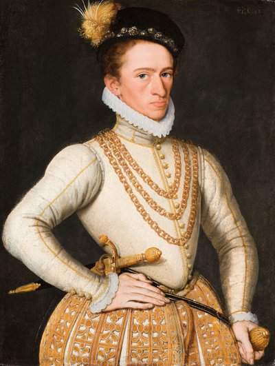 Portret van een onbekende Franse edelman door French Master